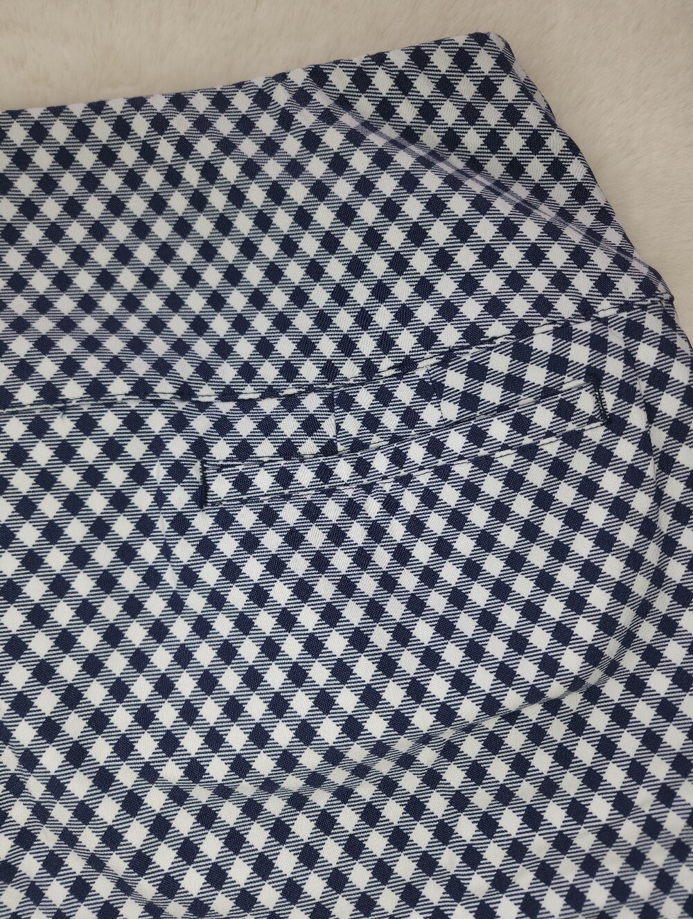 Lady Hagen Pull-on Tummy Control Navy Blue And White Gingham Sport Skort - Picture 8 of 9